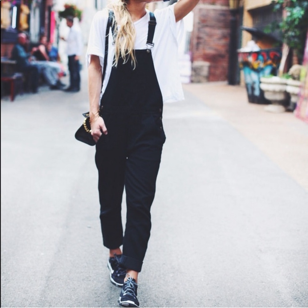 Madewell Black Denim Overalls